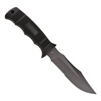 Partially-serrated clip-point blade