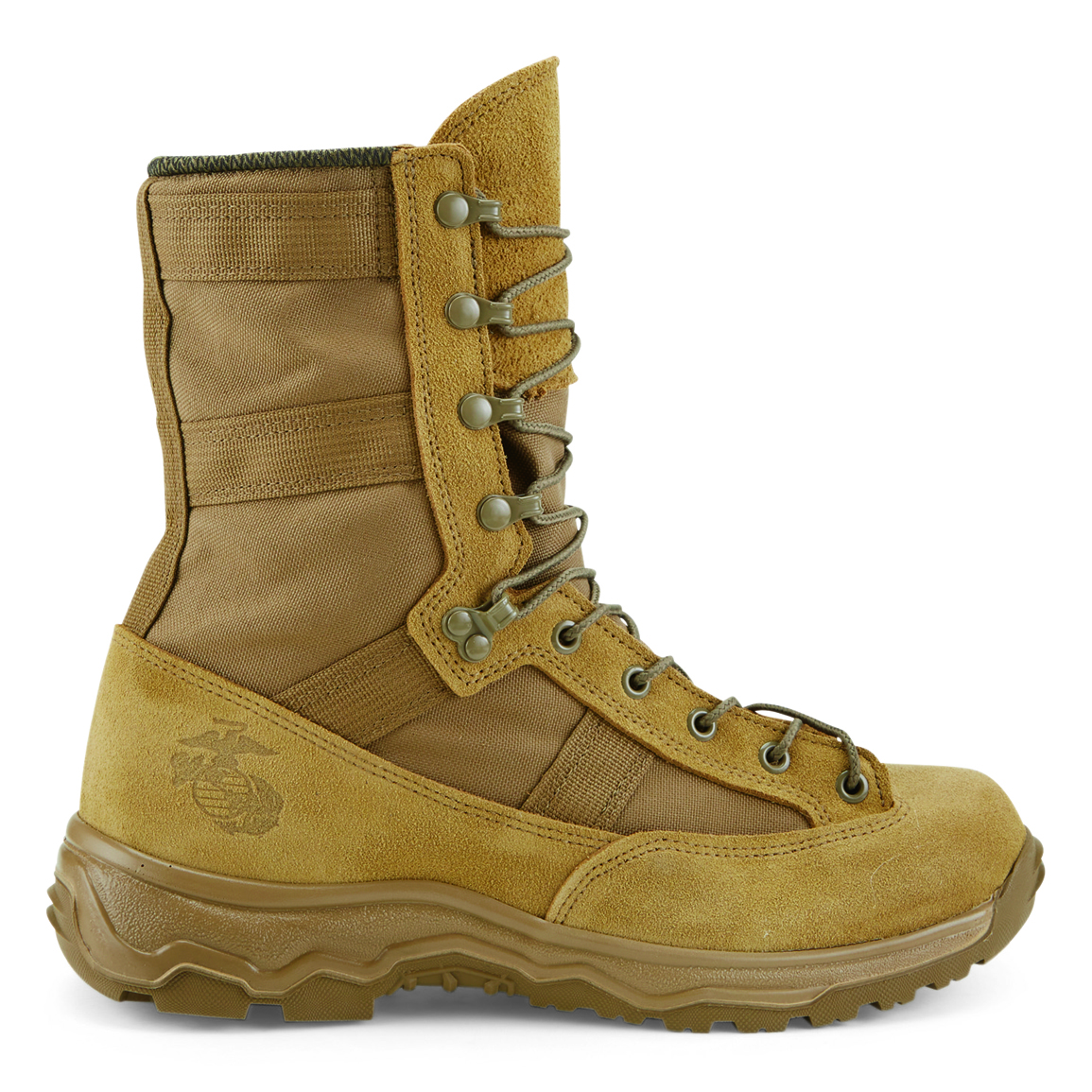 Suede and abrasion-resistant nylon upper