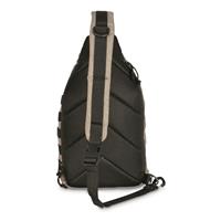 Shoulder strap attaches on either side