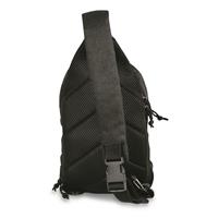 Shoulder strap attaches on either side