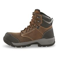 KEEN Utility Women's Evanston 6" Waterproof Carbon Fiber Safety Toe Work Boots, Bison/black