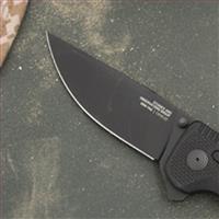 Clip-point blade with black titanium nitride finish