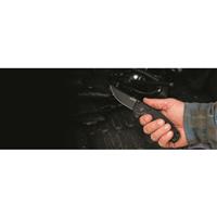 Clip-point blade with black titanium nitride finish