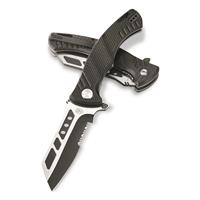 SZCO Sierra Zulu Nighthawk 4.5" Reverse Tanto Partially Serrated Folding Knife