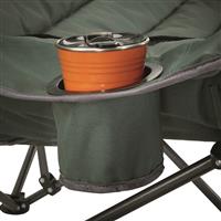 Oversized cup holder holds a 30-oz. tumbler or similar