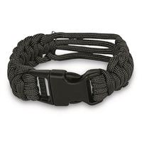 thumbnail image 2 of Mil-Tec Paracord Survival Bracelet - 15mm Black Emergency Parachute Cord Wristband 2 of 14