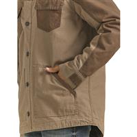 Wrangler Men's Mixed Canvas Chore Coat - Sandstone, Quilted Lining - View #7