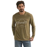 Wrangler Long-Sleeve Graphic Tee, Olive Heather