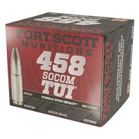 Fort Scott Tumble Upon Impact Ammo, .458 SOCOM, SCS, 300 Grain, 20 Rounds