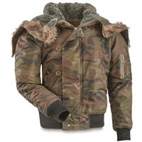 U.S. Military Style Nylon CWU-45P Hooded Flight Jacket