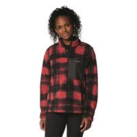 Columbia Women's West Bend™  Quarter Zip II Fleece Pullover, Daredevil Omblur Tonal
