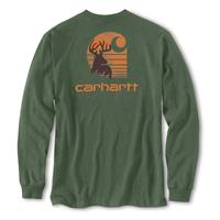 Carhartt Heavyweight Long Sleeve Pocket Deer Graphic T-Shirt