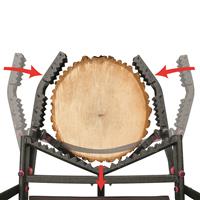 Jaws secure stand to tree before you leave the ground