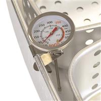 Includes (2) fry pots, (3) fry baskets, (2) oil thermometers