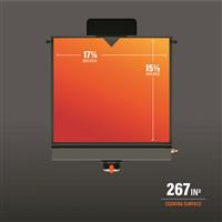 267 cu.-in. cooking surface