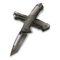 Smith & Wesson Extreme OPS Tanto Blade with Glass Breaker Folding Knife