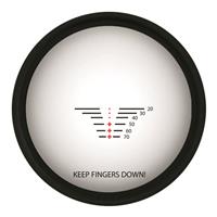 Illuminated reticle with aim points out to 70 yards