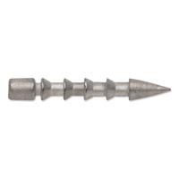 Conical ribs firmly anchor weight in place without damaging plastic