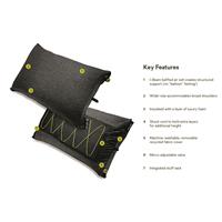 NEMO Fillo Luxury Camping Pillow, Black Pearl