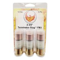 Phoenix Rising Terminator Slug, 12 Gauge, 2 3/4", 515 Grain FMJ Slug, 3 Rounds
