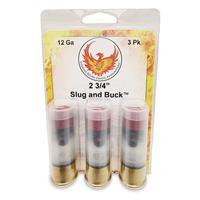 Phoenix Rising Slug & Buck, 12 Gauge, 2 3/4", 1 7/8-oz. Slug + 00 Buckshot, 3 Rounds