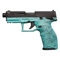 Taurus TX22 Gen2, Semi-automatic, .22LR, 4.6" Threaded Barrel, Cyan Splatter, 10+1 Rounds