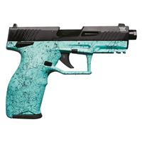 Taurus TX22 Gen2, Semi-automatic, .22LR, 4.6" Threaded Barrel, Cyan Splatter, 10+1 Rounds