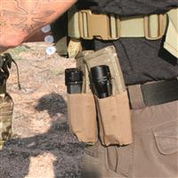 Single compartment secures 1 rifle mag and 1 pistol mag (or similar-sized gear)