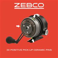 Zebco Omega Pro Spincast Fishing Reel, Size 30 Reel, Left/Right Retrieve, Black
