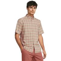 Under Armour Drift Tide 2.0 Plaid Short-Sleeve Woven Shirt, Sandstorm/canyon Pink/canyon Pink