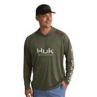 Huk Vented Pursuit Hoodie, Moss