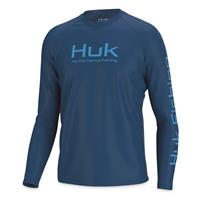 Huk Vented Pursuit Long-Sleeve Tee, Storm Blue