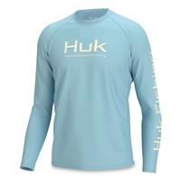 Huk Vented Pursuit Long-Sleeve Tee, Crystal Blue