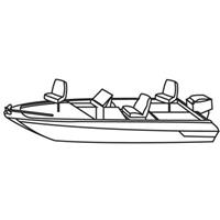 Stearns Orion Deluxe Polyester Canvas Boat Cover, Model B (Bass Boat)