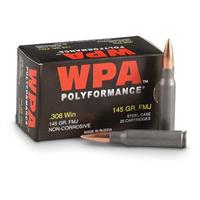 Wolf Polyformance, .308, FMJ, 145 Grain, 500 Rounds