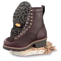 chippewa logger boots lace to toe