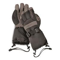 Guide Gear Men's Insulated Guide Dry Snowmobile Gloves, Black w/Black Palm