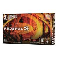 Federal Fusion, .30-06 Springfield, SPTZ BT, 165 Grain, 20 Rounds