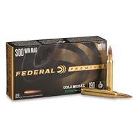 Federal Premium Gold Medal .300 Win. Mag., BTHP, 190 Grain, 20 Rounds