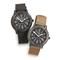 2 Military-style Army Watches, 1 Black and 1 Olive Drab