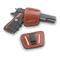 Leather Belt Slide Holster, 9mm/.45 ACP Handguns, Ambidextrous, Brown