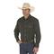 Wrangler® Cowboy Cut® Firm Finish Western Snap Shirt, Deep Green