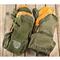 3 Prs. New U.S. Military Trigger Finger Mitts with Liners, Olive Drab