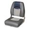 Wise Blast-Off Series High Back Folding Boat Seat, Charcoal/Green/Blue