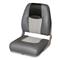 Wise Blast-Off Series High Back Folding Boat Seat Charcoal/Gray/Black