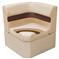 Wise® Deluxe Corner Pontoon Seat, Sand / Chestnut / Gold