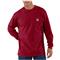 Carhartt Men's Workwear Long-Sleeve Pocket T-Shirt, Independence Red