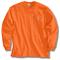 Carhartt Men's Workwear Long-Sleeve Pocket T-Shirt, Orange