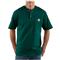 Men's Carhartt® Workwear Short-sleeve Pocket Henley, Hunter Green