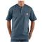 Men's Carhartt® Workwear Short-sleeve Pocket Henley, Bluestone